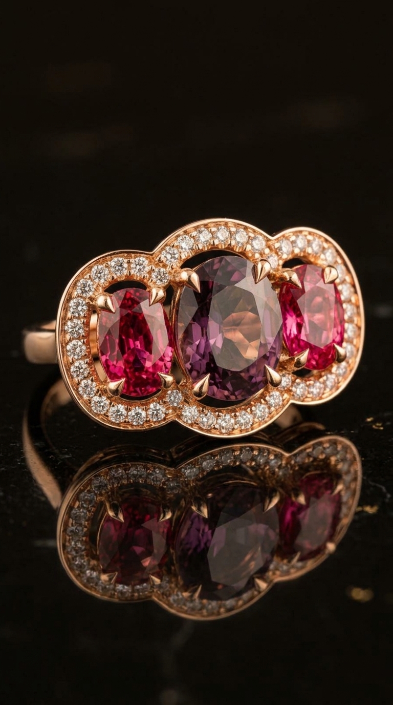 Bague « Aurora » — Trilogie or rose
