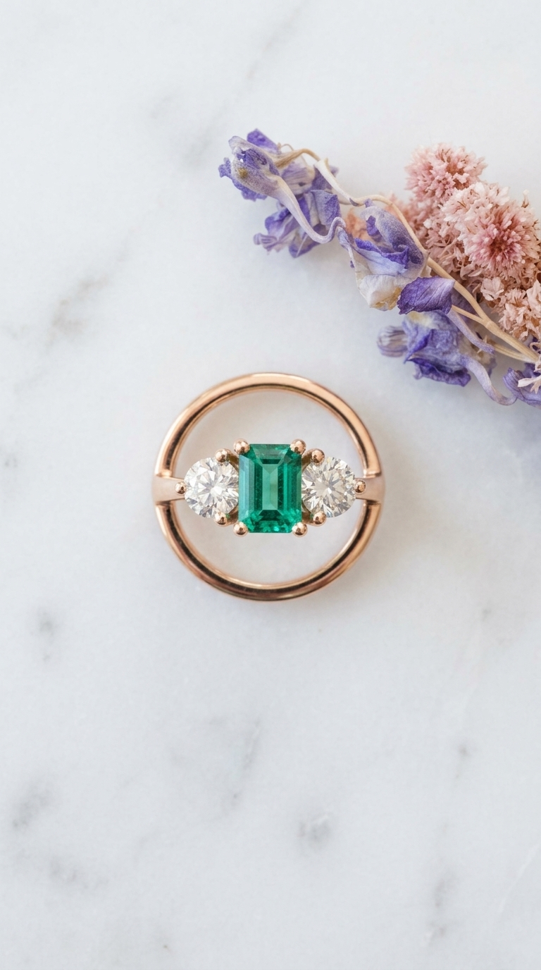 Bague « Jardin d'Émeraude » — Trilogie