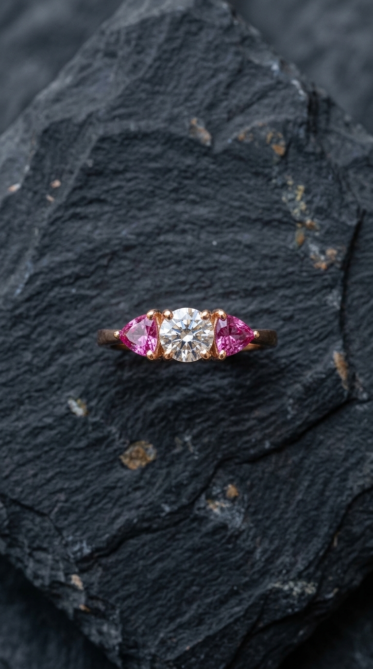 Bague « Rose et Lumière » — Trilogie trillion